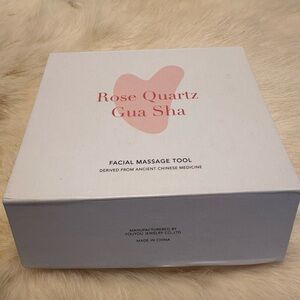 Rose Quartz Gua Sha by - Pink Facial Massage Tool